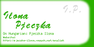 ilona pjeczka business card